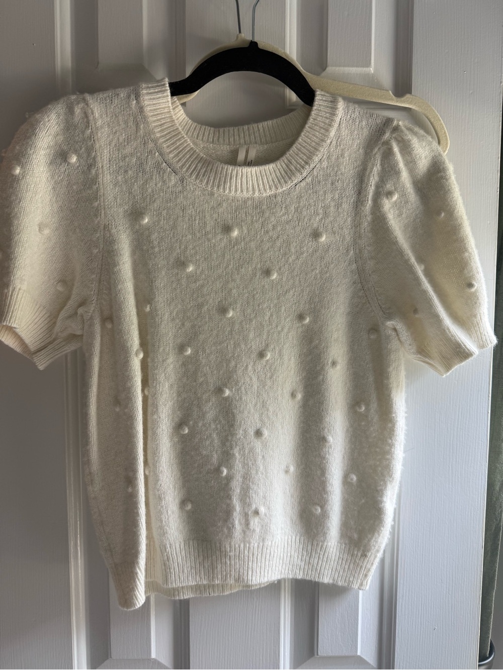 Anthropology - Pom-Pom Short Sleeve Knit Sweater